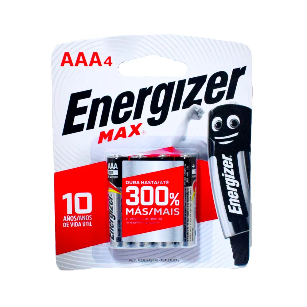 Pilha Energizer Max Aaa4 (04Un)