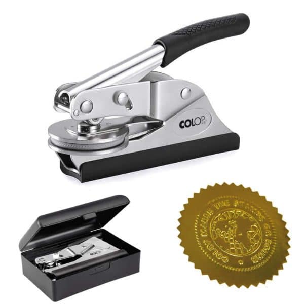 Carimbo de selo branco