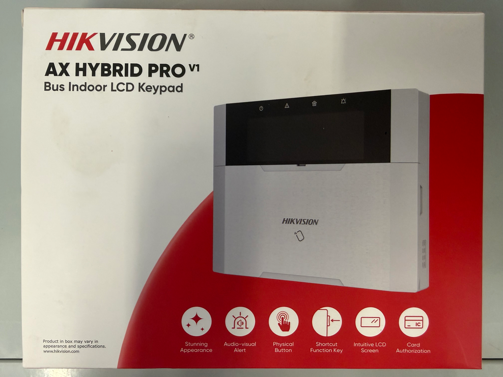 TECLADO DE INTRUSÃO HIKVISION LCD - AX HYBRID PRO- DS-PK1-LRT-HWE