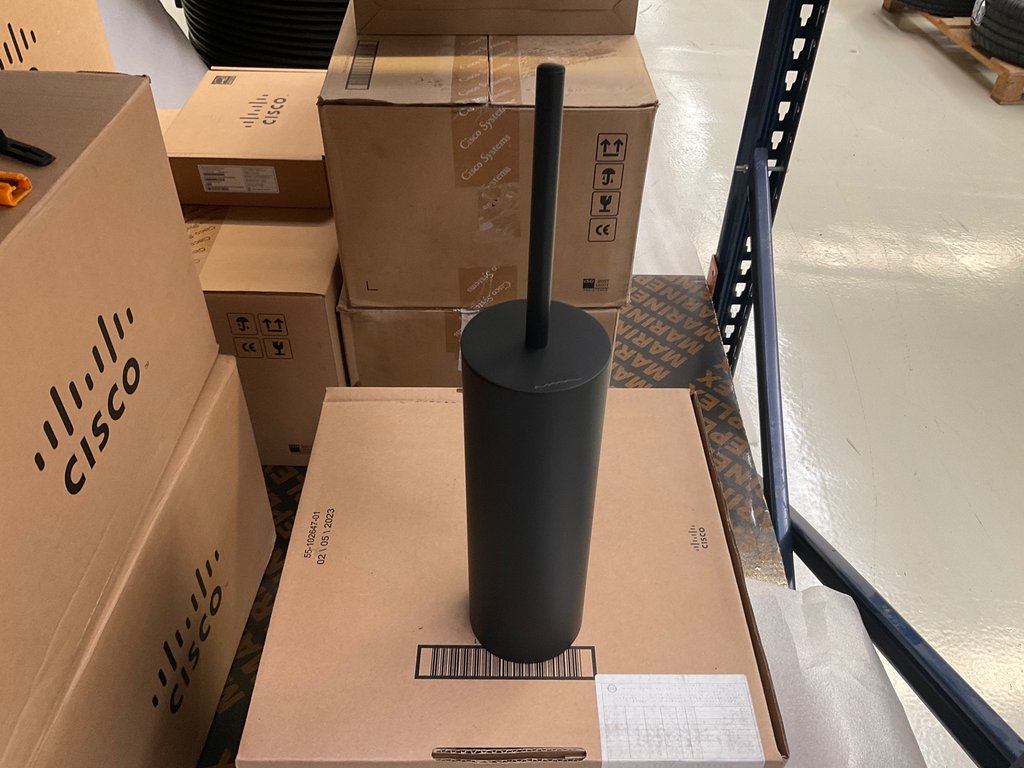PORTA PIAÇABA ASMTAPS COMPLETO LATÃO CILÍNDRICO PRETO THC006PR